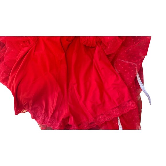 2/$30 NWT Choosy Size 18 Red Lingerie Maxi Gown Lace & Mesh - Picture 12 of 15